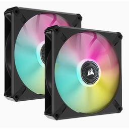 Corsair iCUE ML RGB ELITE Premium 82.9 CFM 140 mm Fans 2-Pack