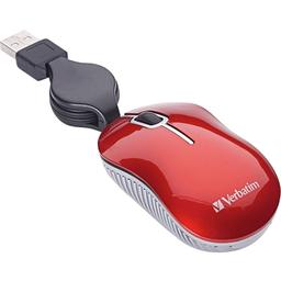 Verbatim 98619 Go Mini Travel Commuter Wired Optical Mouse