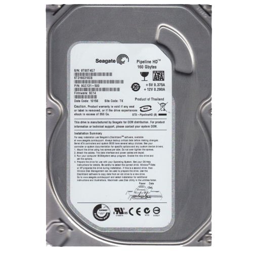 Seagate Pipeline HD 160 GB 3.5" 5900 RPM Internal Hard Drive