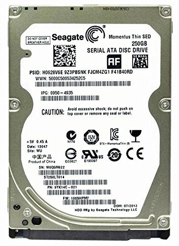 Seagate Momentus Thin 250 GB 2.5" 7200 RPM Internal Hard Drive