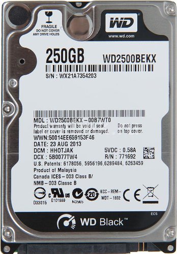 Western Digital Black 250 GB 2.5" 7200 RPM Internal Hard Drive
