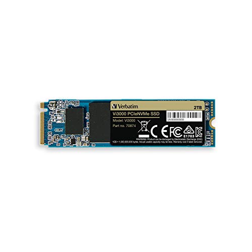 Verbatim Vi3000 2 TB M.2-2280 PCIe 3.0 X4 NVME Solid State Drive